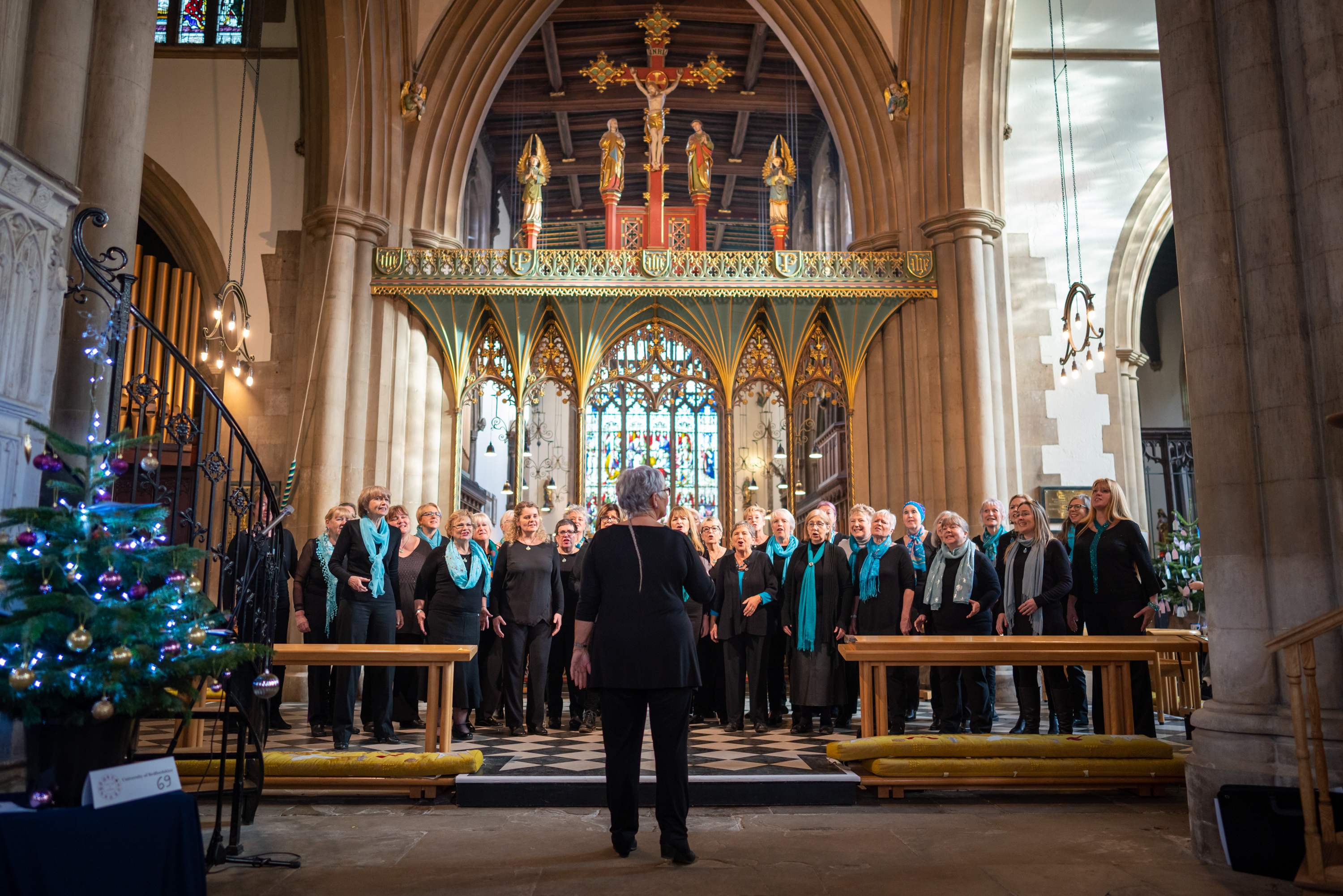 Phoenix sing at Bedford Christmas Tree Festival